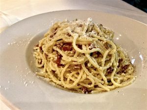 Spaghetti Carbonara at Cafe Italia Fort Lauderdale